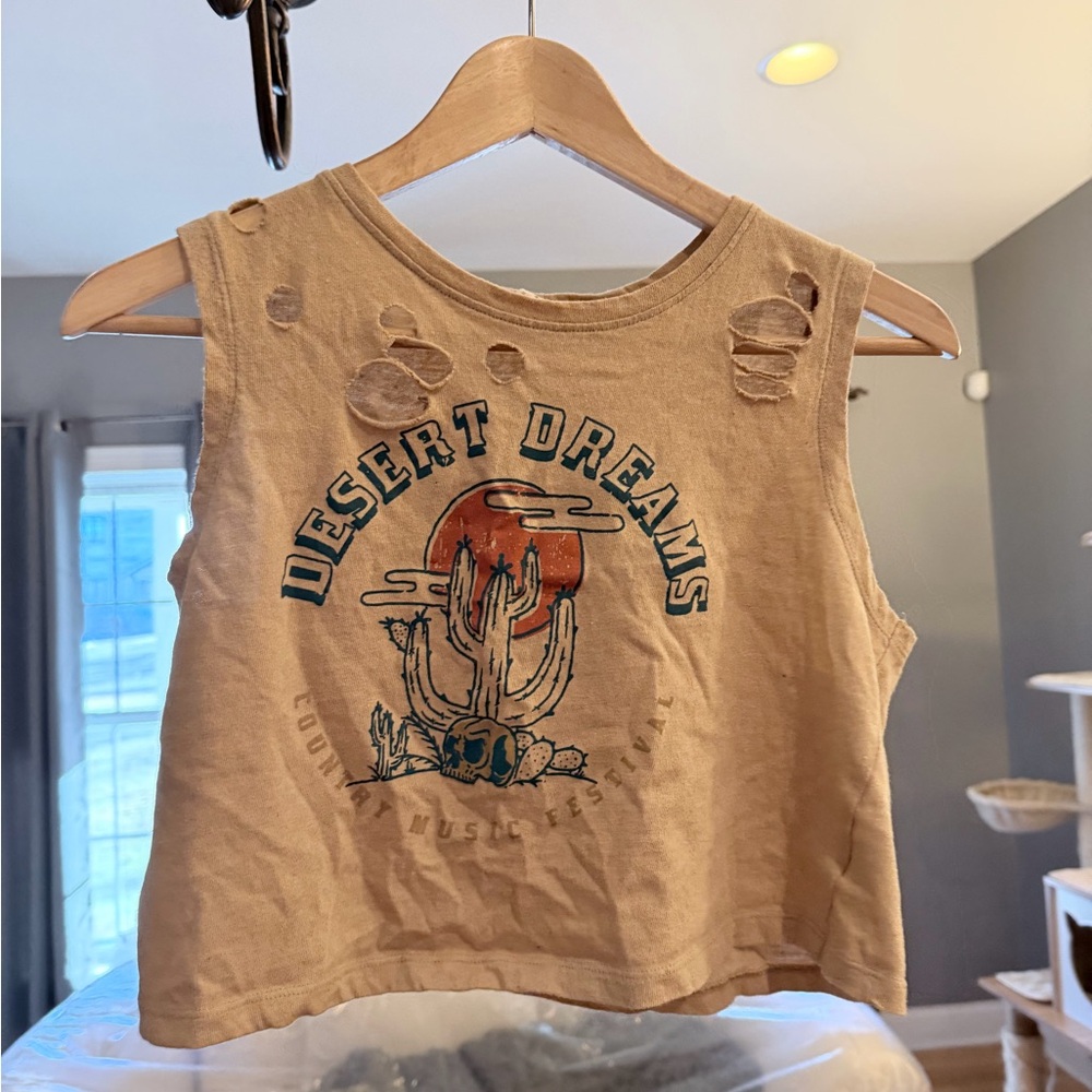 Desert Dreams Tan Muscle Tee